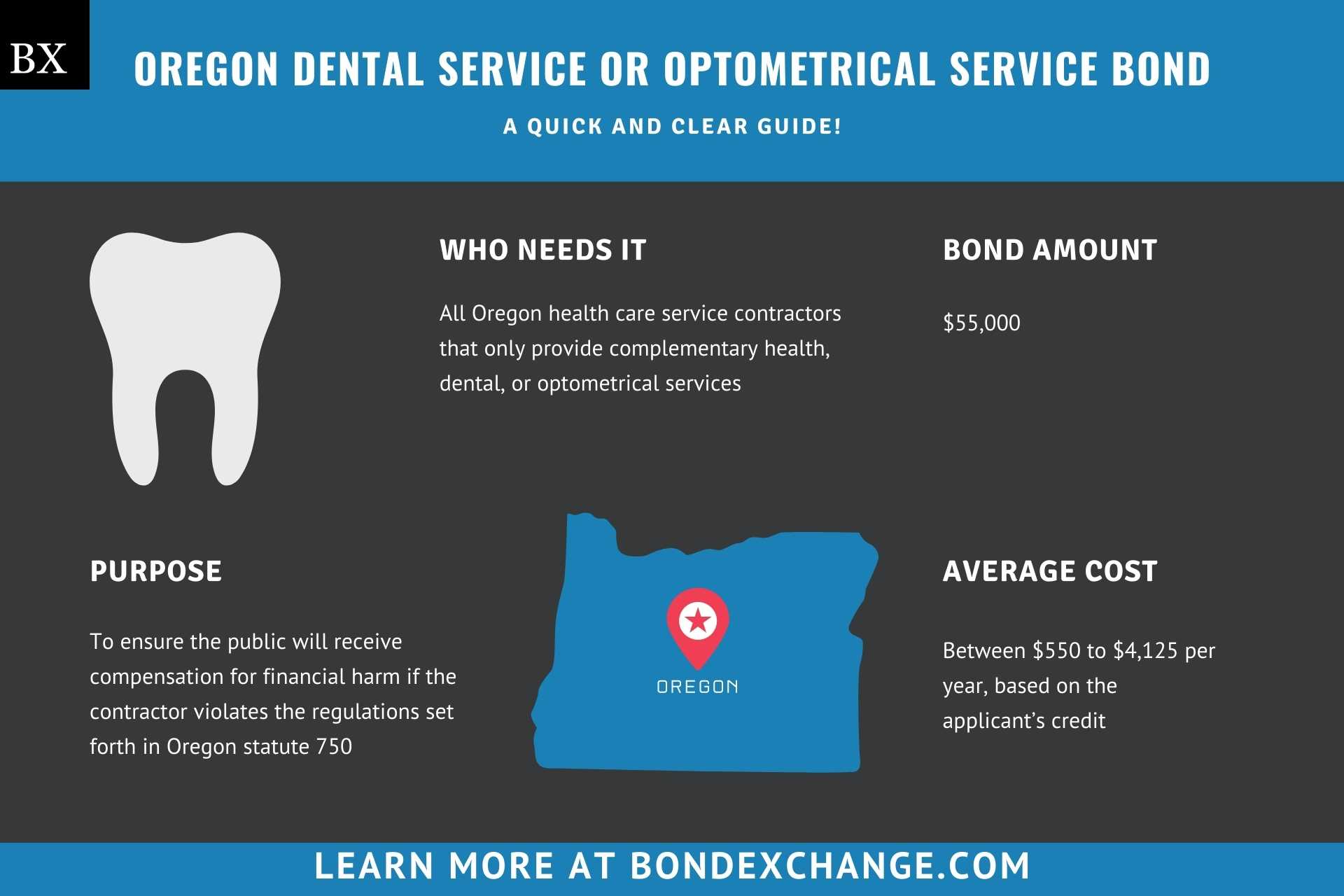 Oregon Dental Service or Optometrical Service Bond