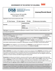 DC Title Producer Bond Form