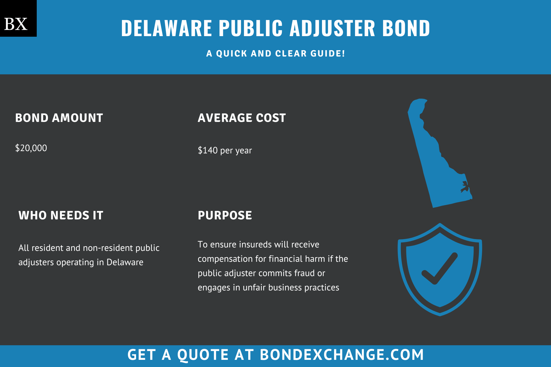 Delaware Public Adjuster Bond