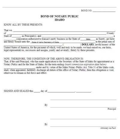 Idaho Notary Public Bond: A Comprehensive Guide
