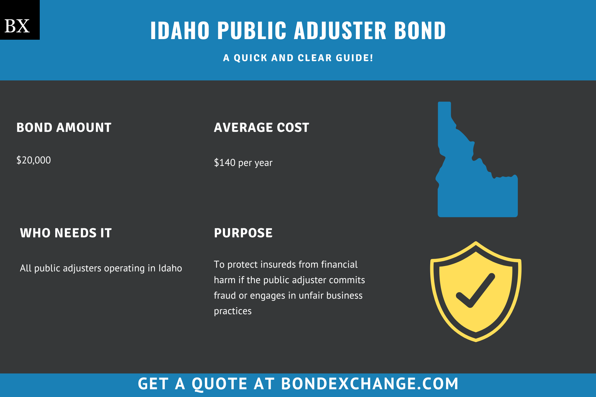 Idaho Public Adjuster Bond