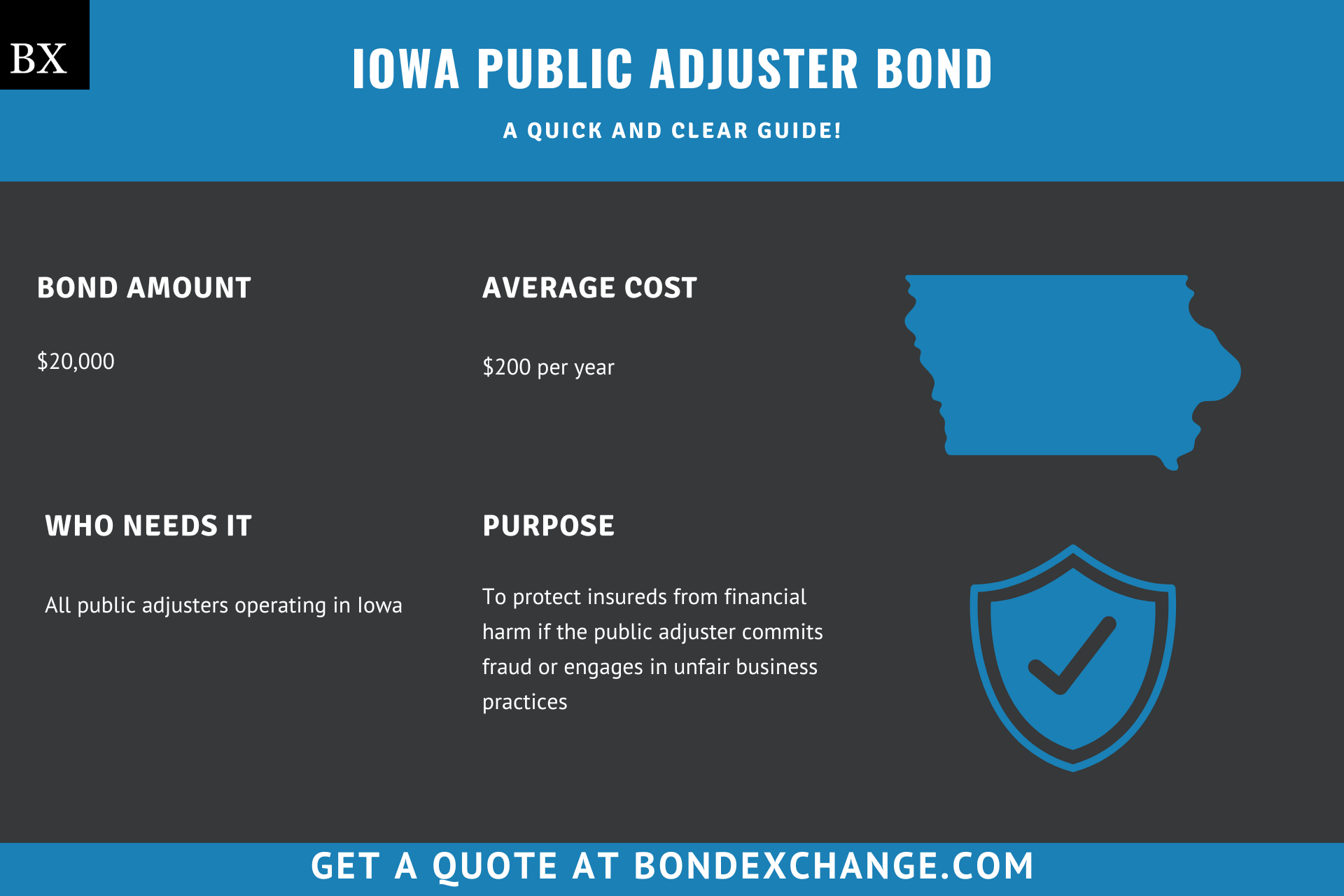 Iowa Public Adjuster Bond