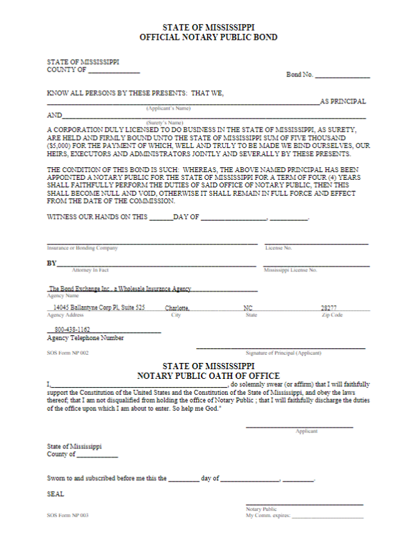 Mississippi Notary Public Bond A Comprehensive Guide