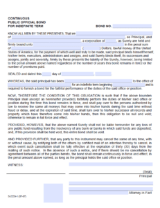 Michigan Public Official Bond Form