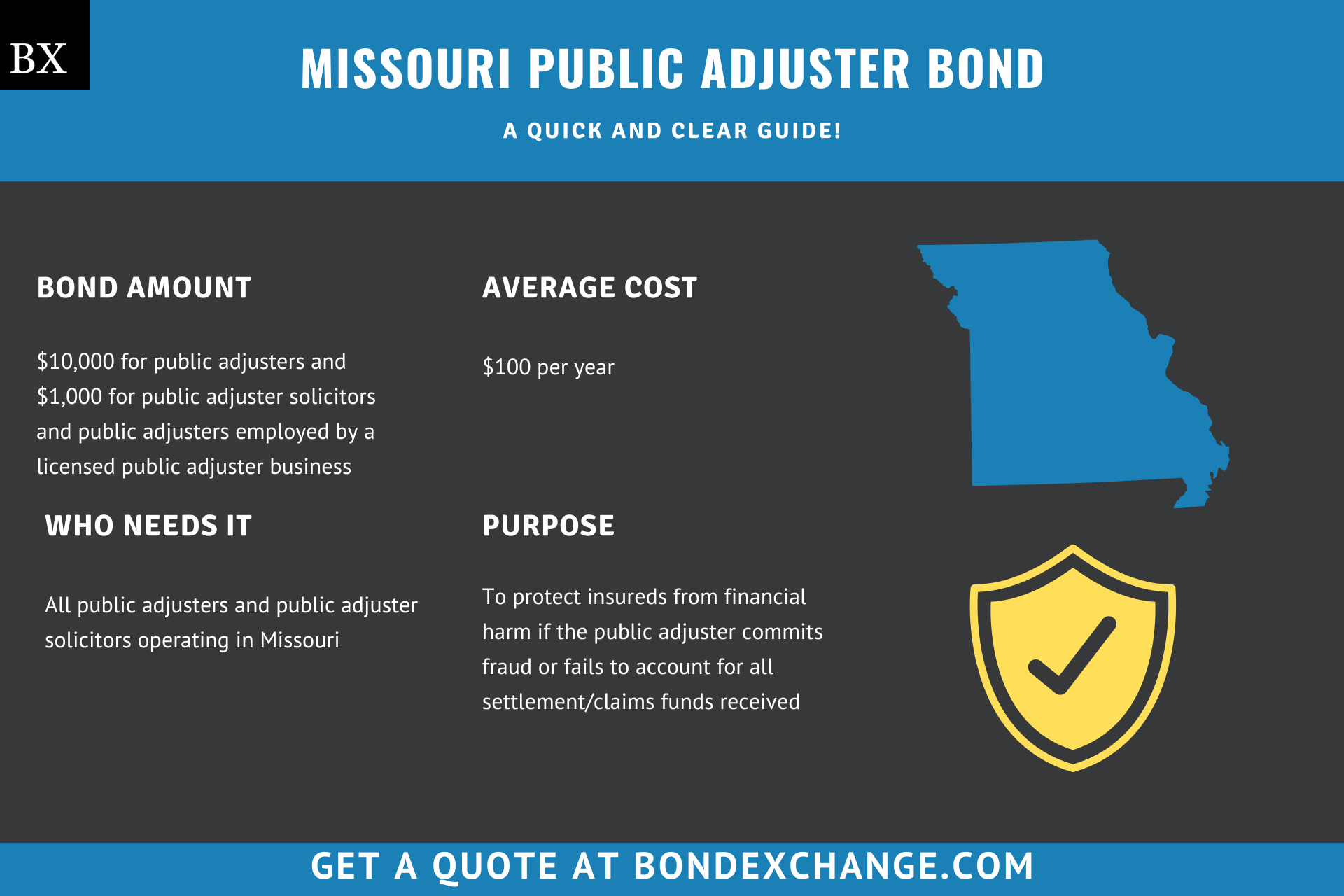 Missouri Public Adjuster Bond