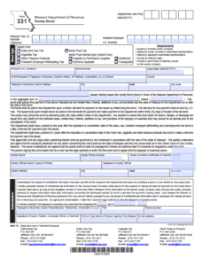 Missouri Transient Employer Tax Bond Form