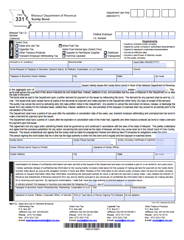 Missouri Transient Employer Tax Bond A Comprehensive Guide