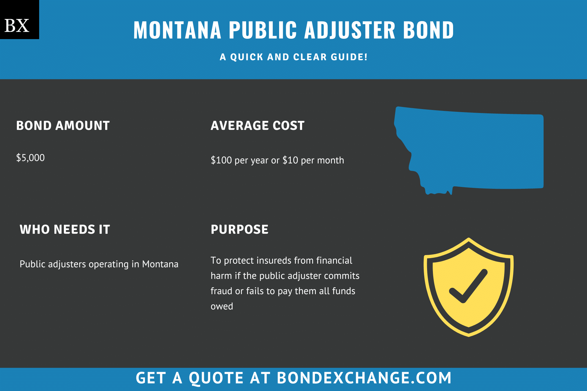 Montana Public Adjuster Bond