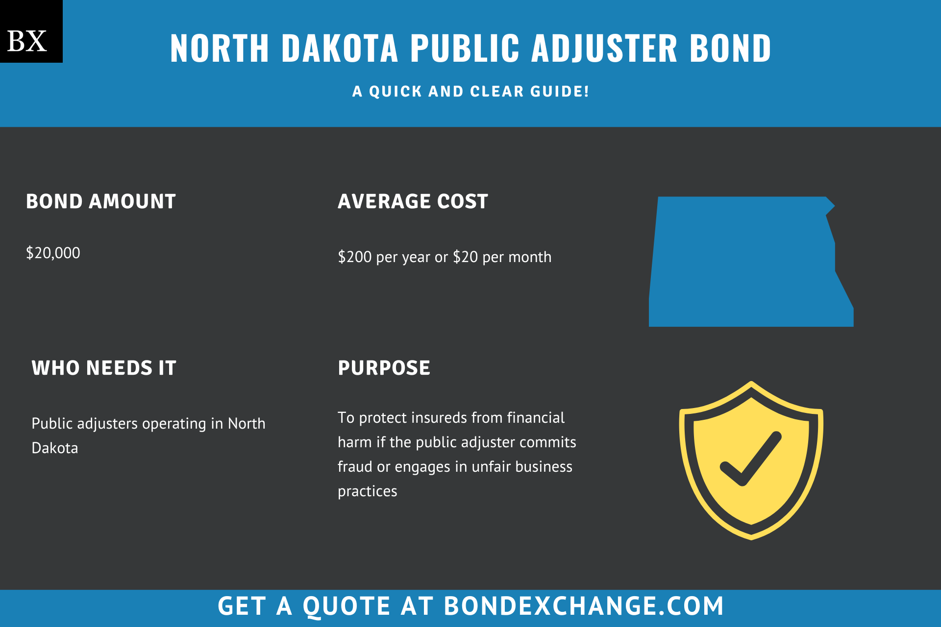 North Dakota Public Adjuster Bond