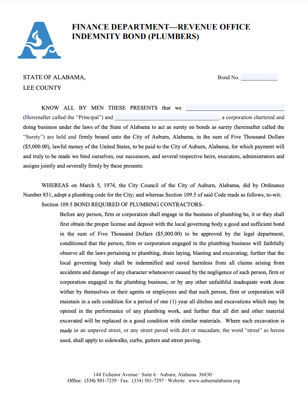 Auburn Plumber Bond A Comprehensive Guide