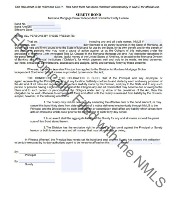 Montana Independent Contractor Entity Bond A Comprehensive Guide