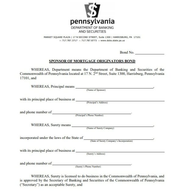 Pennsylvania Mortgage Lender Bond A Comprehensive Guide