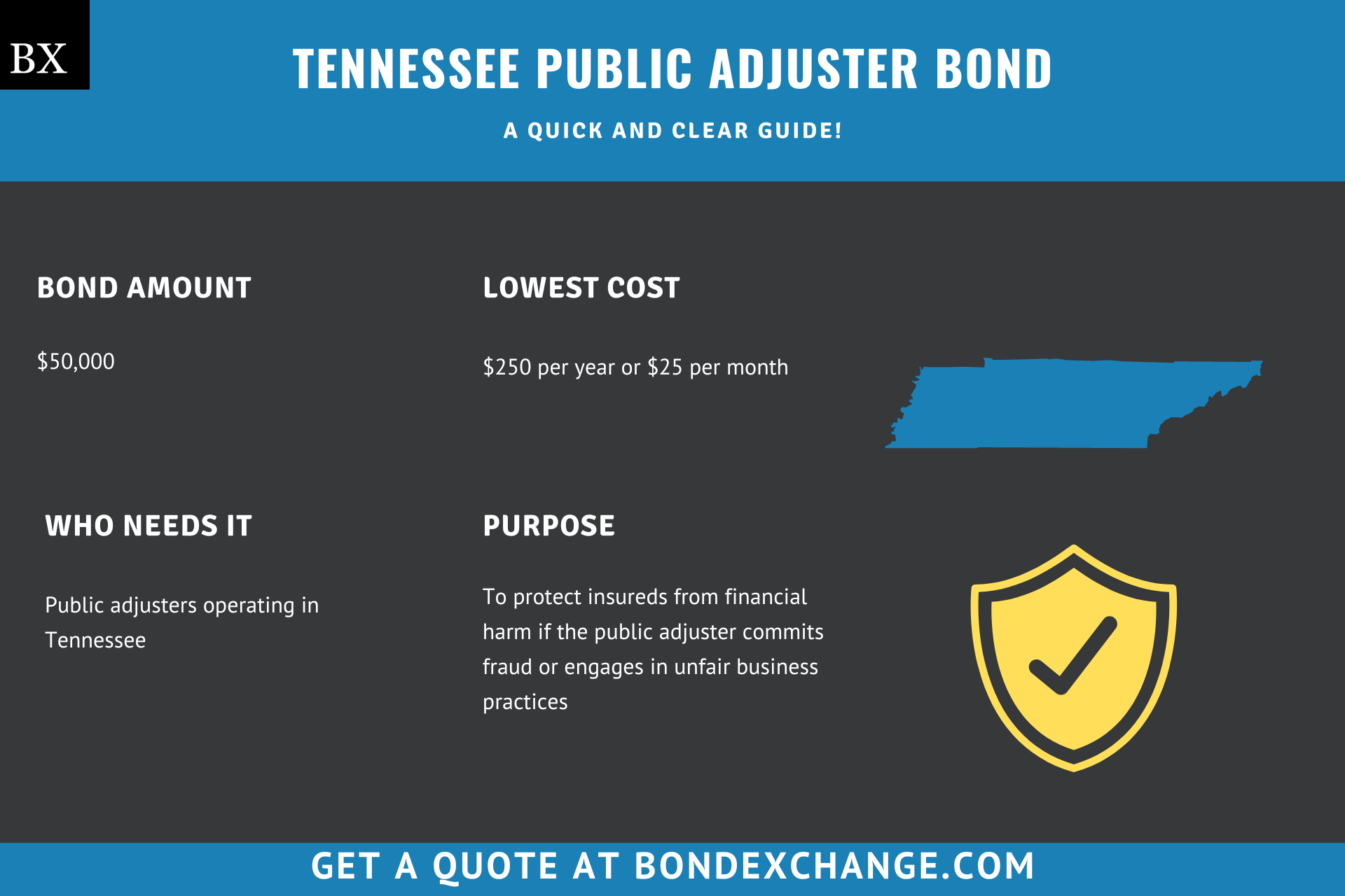 Tennessee Public Adjuster Bond
