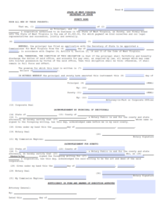 West Virginia Commissioner Bond Form